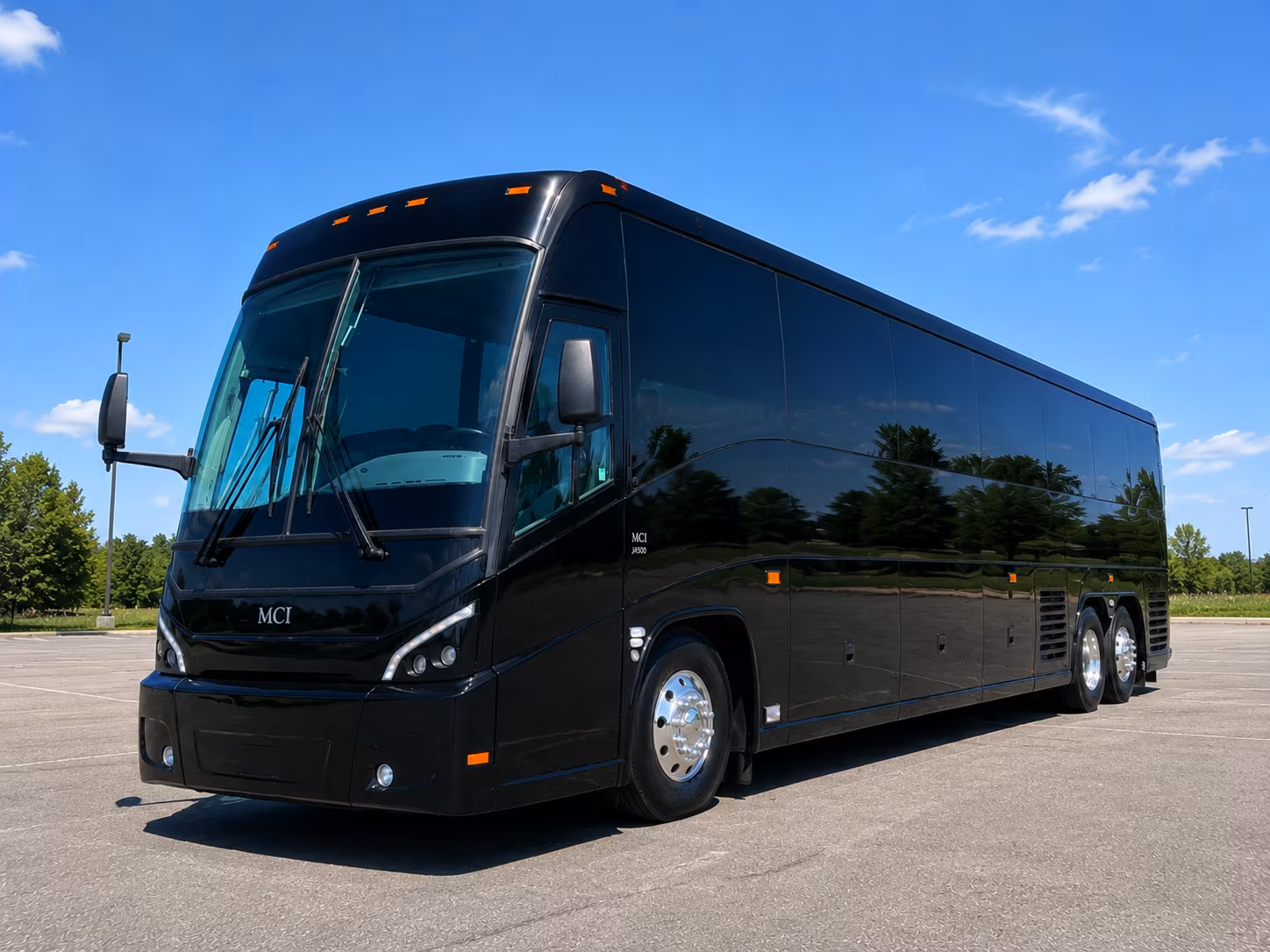 arlington charter bus rental exterior