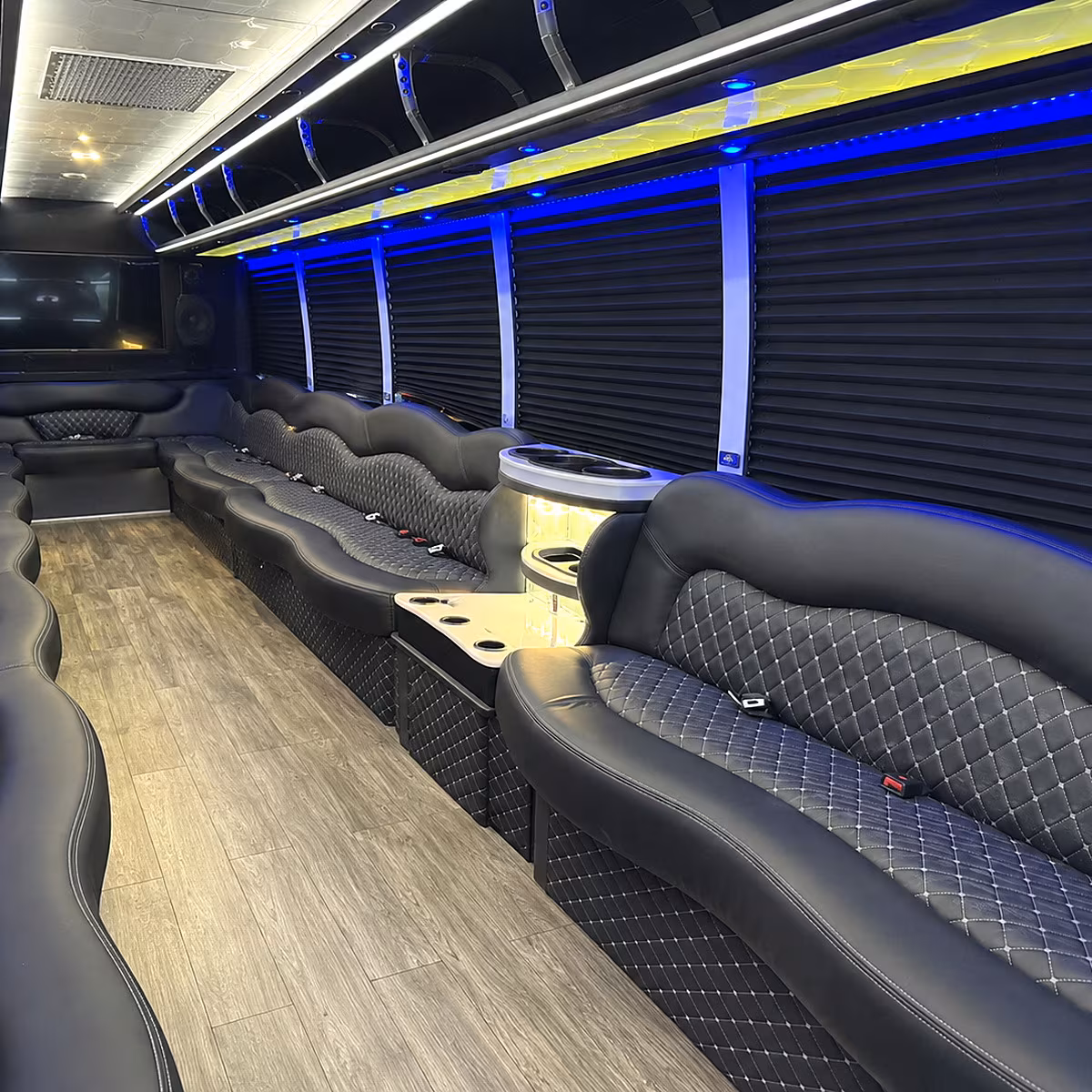 richardson party bus rental interior